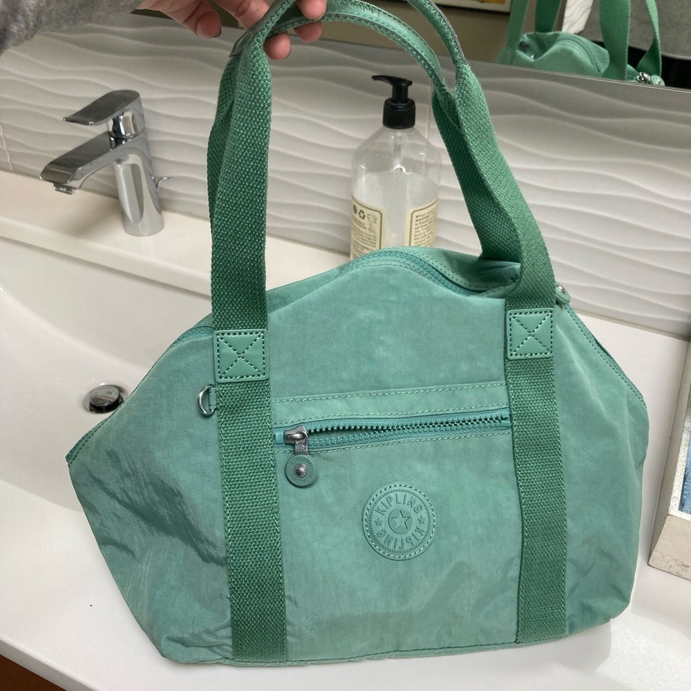 Kipling Green Tote Bag